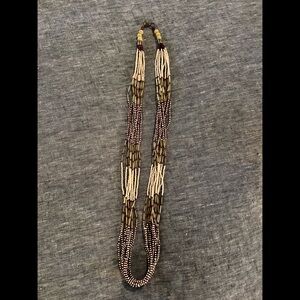 ANTHROPOLOGIE VINTAGE MULTI STRAND SEED BEAD NECKLACE 31” - EXCELLENT!